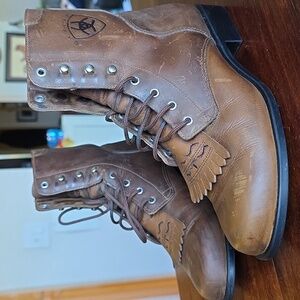 Ariat Brown Leather Western Hobo Lace Up Stability Boots Size 7